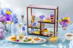 紫陽花が彩る初夏の調べ。ストリングスホテル東京で鎌倉クラフトジン「露」と楽しむ至高のアフタヌーンティー