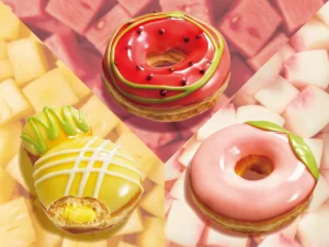 【KKD】夏限定フルーツドーナツ3種が可愛すぎ!冷やして美味しいスイカ・ピーチ・パインに夢中♪