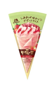 森永製菓「ザ・クレープ＜ストロベリー＞」登場！初のピンク生地＆もちもち食感がいちご尽くしで贅沢すぎる