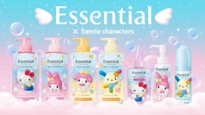 エッセンシャル プレミアム×サンリオが可愛すぎ！天使デザインの限定ボトルで艶髪ケアを格上げ♡